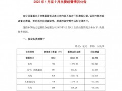中國電建：1-9月新簽太陽能發電項目779個